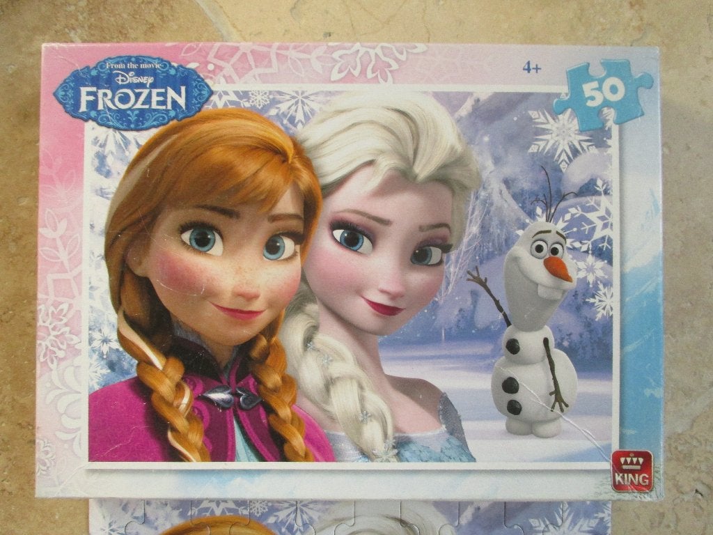 puzzel frozen 50 st, Ophalen, Meer dan 50 stukjes, Zo goed als nieuw, 4 tot 6 jaar