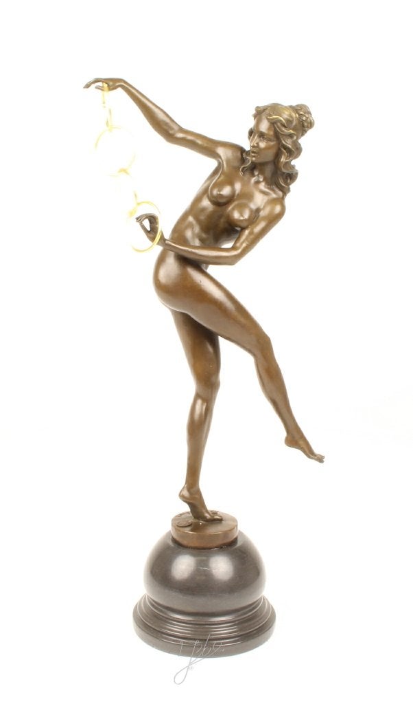 Sculpture en bronze exclusive — Les anneaux magiques, Statue, Enlèvement ou Envoi, Autres sujets, 50 - 100 cm