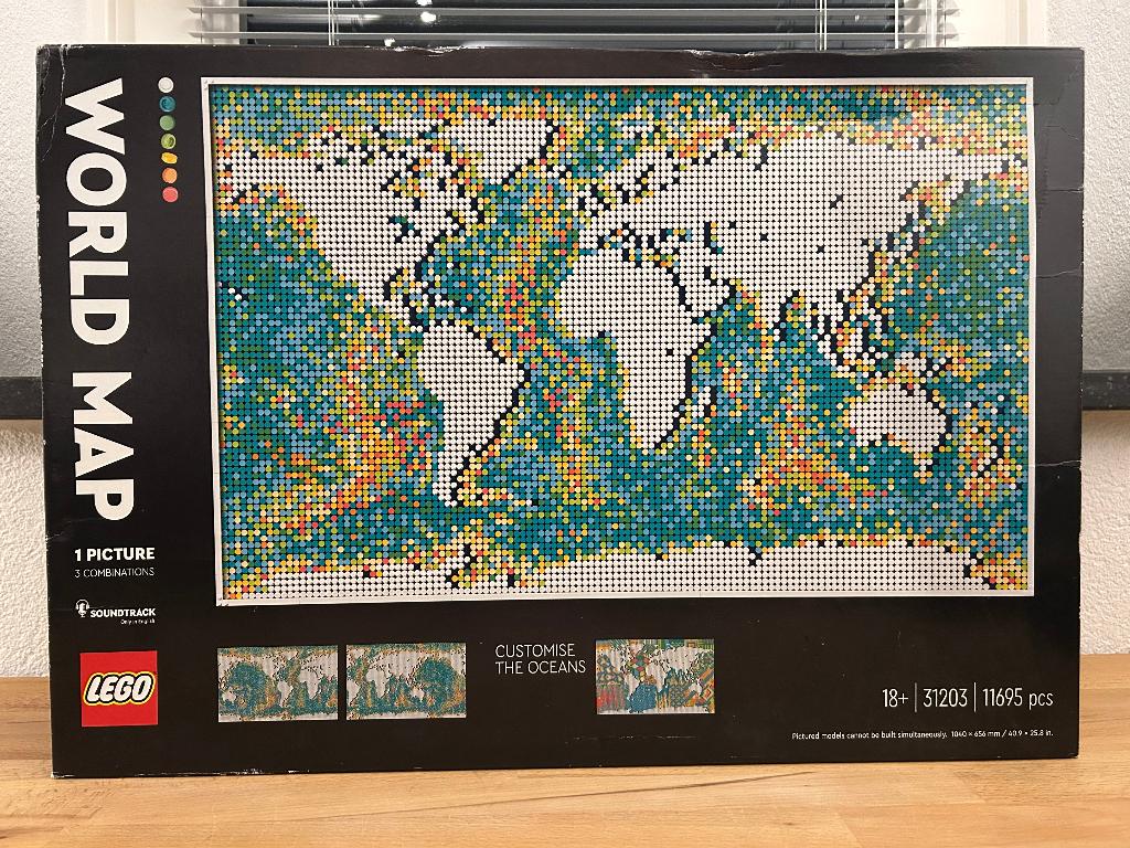 Lego Art 31203 - World Map, Overige thema's, Lego, Ophalen of Verzenden, Zo goed als nieuw