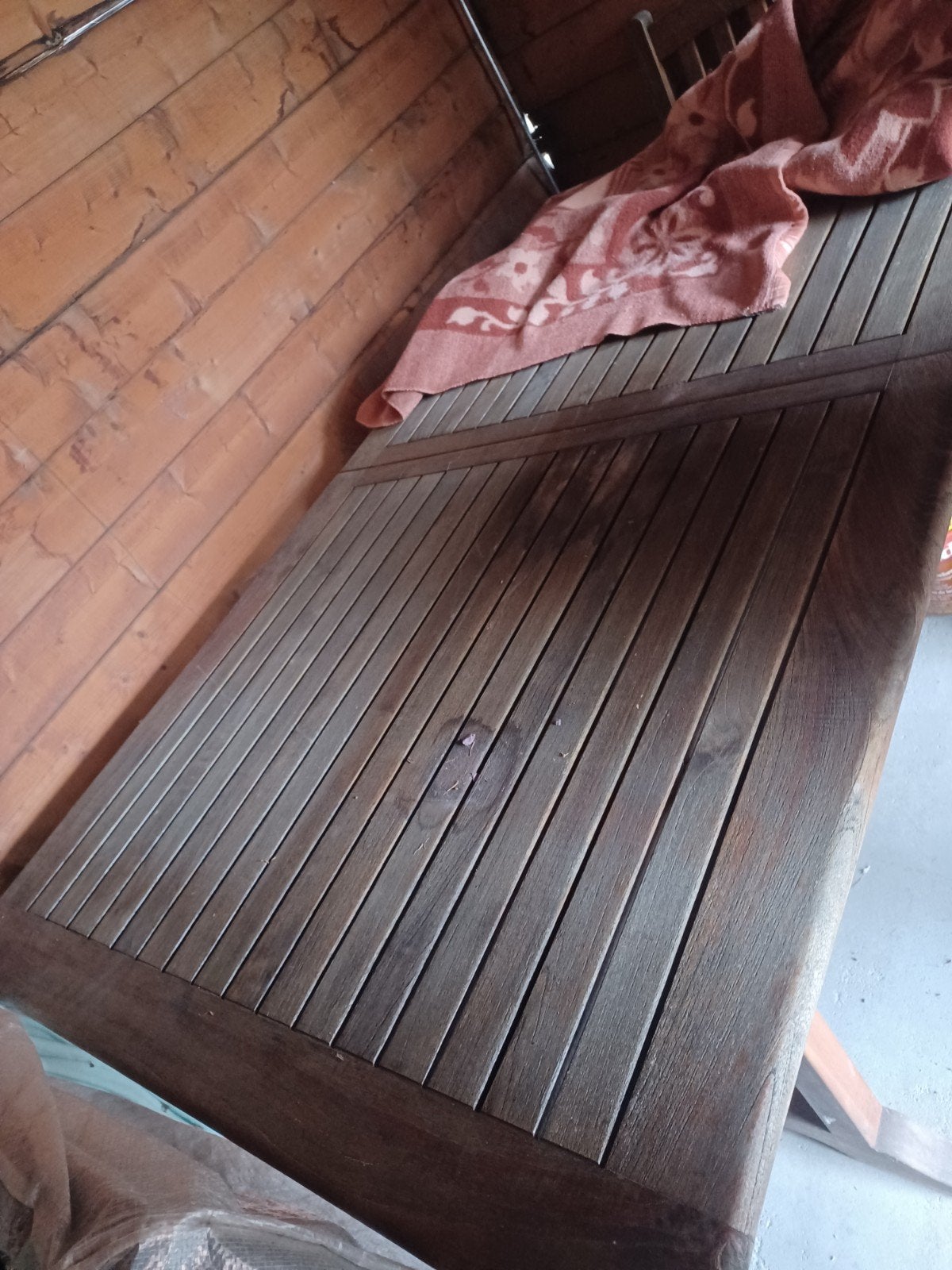 Grande table bois, chaises et fauteuils, Jardin & Terrasse, Tables de jardin, Enlèvement, Bois
