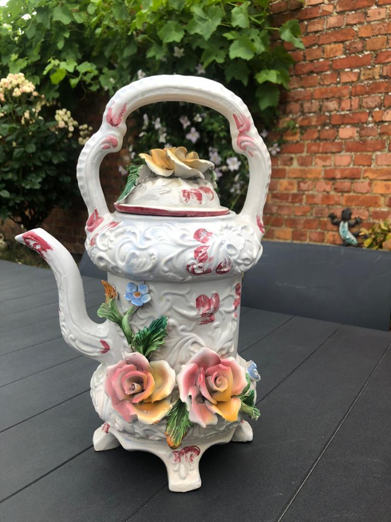 Cafetiere vintage fleurie, Enlèvement ou Envoi, Vintage