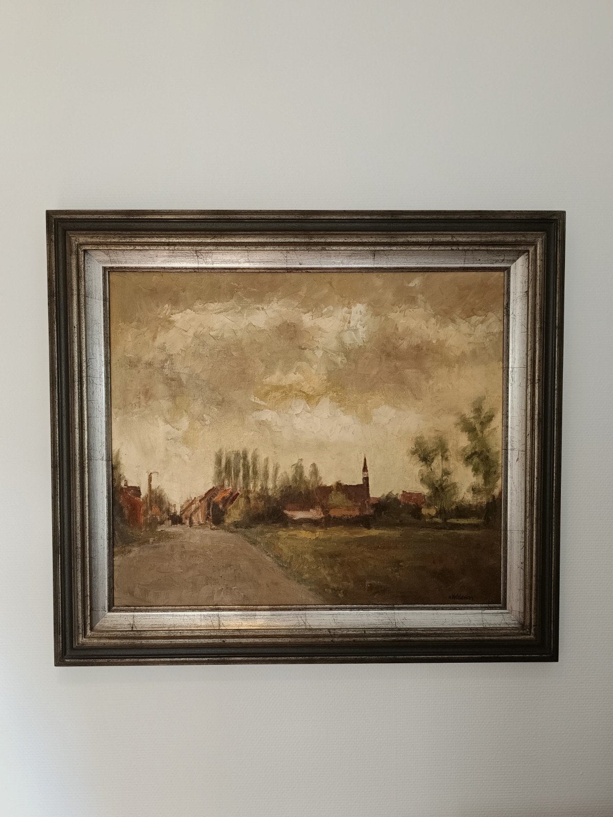 Peinture à l'huile sur toile 'Marcel Veldeman', Enlèvement, Peinture à l'huile, Toile