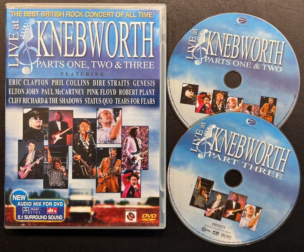 PINK FLOYD, GENESIS, DIRE STRAITS++ Live at Knebworth (2DVD), Vanaf 16 jaar, Verzenden, Zo goed als nieuw, Concert