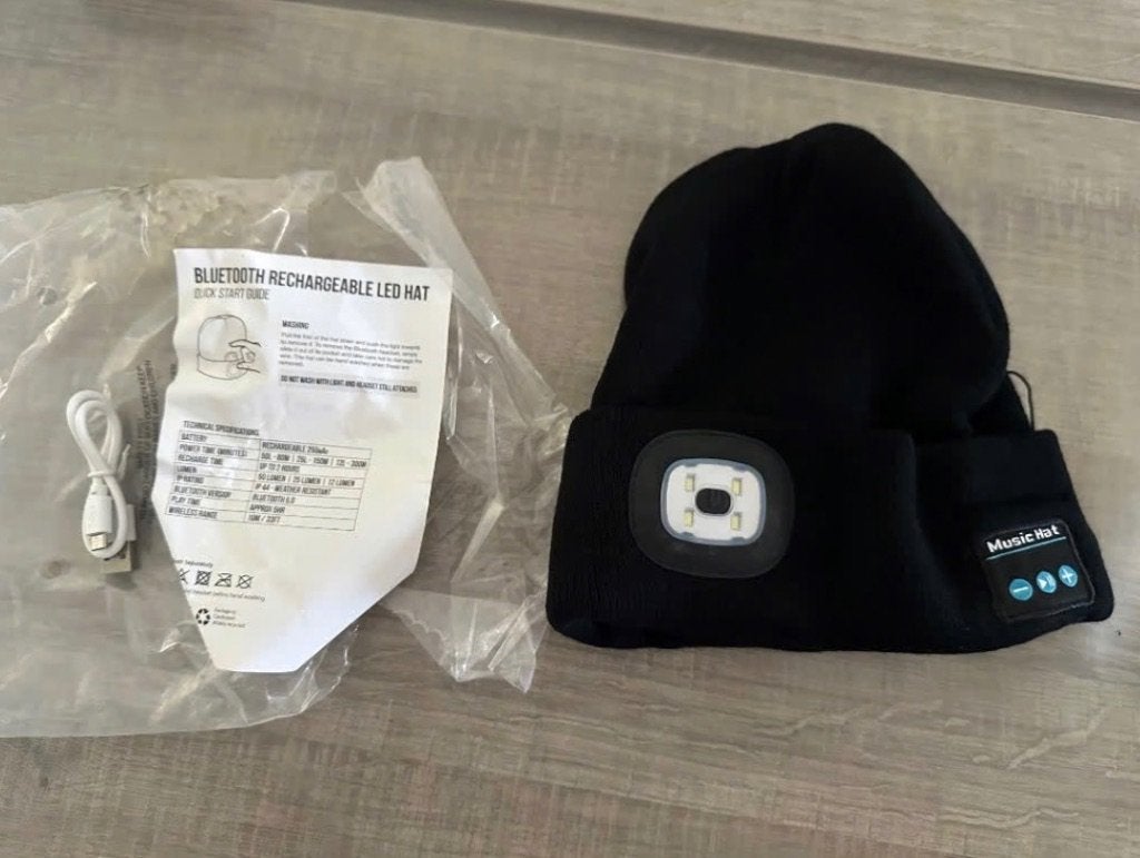 Muts met lampje en bluetooth, Kleding | Heren, Ophalen of Verzenden, Zo goed als nieuw, Muts