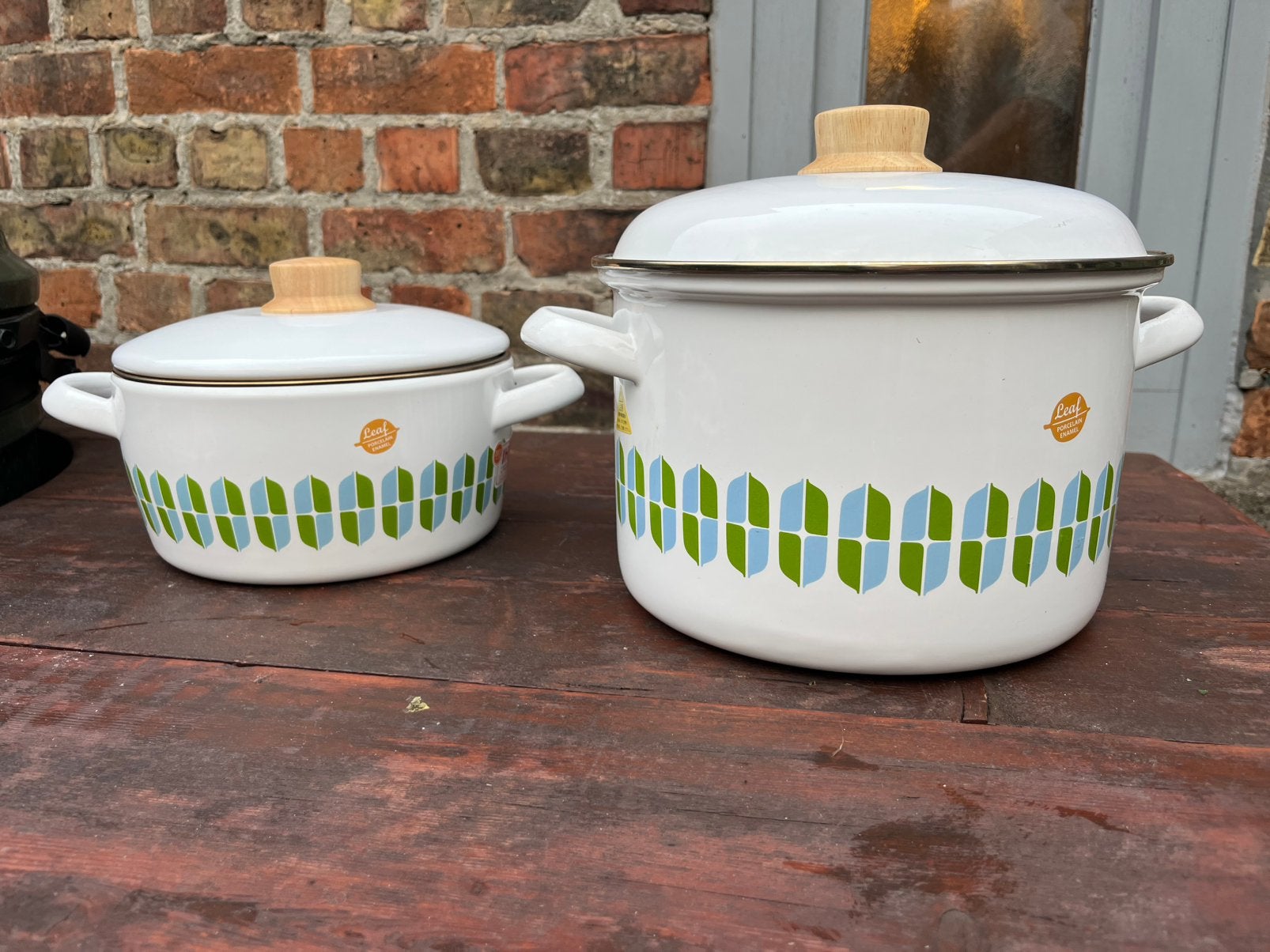 Ensemble de marmites vintage HoneyWare, Enlèvement ou Envoi, Neuf, Émail, Ensemble de casseroles