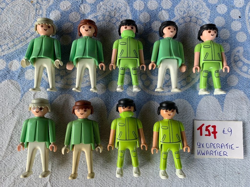 PLAYMOBIL: T57: 9 FIGUREN OPERATIEKWARTIER, Losse onderdelen, Ophalen of Verzenden, Zo goed als nieuw, City life