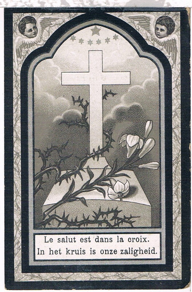 Bp. Baeteman Bertha. ° Oostende 1884 † Oostende 1906, Enlèvement ou Envoi, Image pieuse