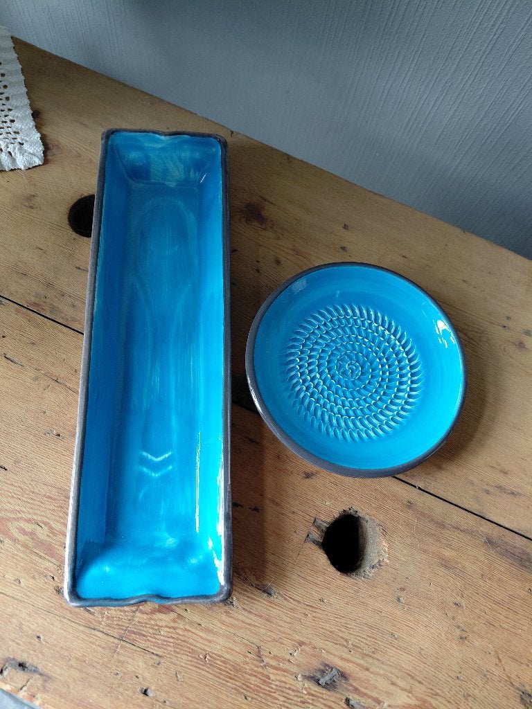 Ensemble porte cuiller et rape ail - poterie artisanale, Enlèvement ou Envoi