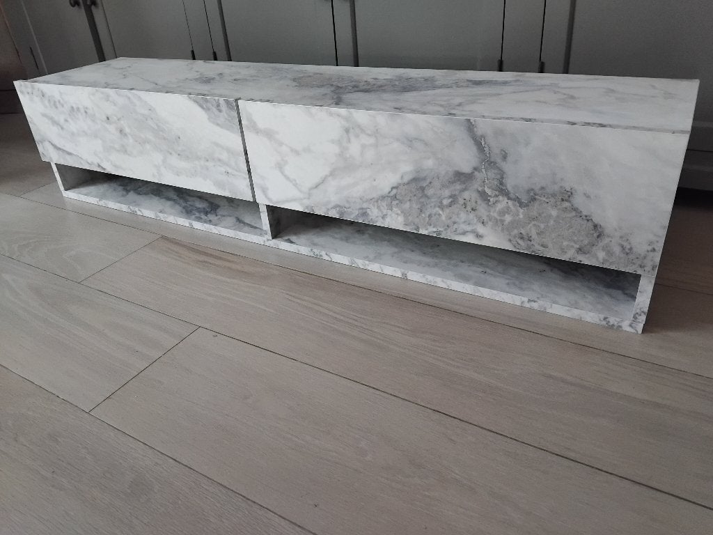 tv meubel marmerlook 140 cm, Ophalen, Gebruikt