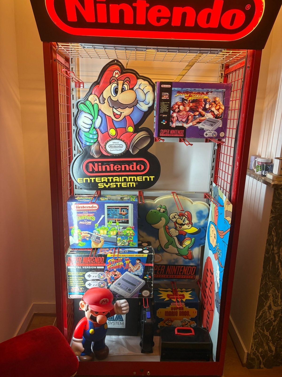 Vitrine Nintendo- Nintendo kast, Enlèvement, Utilisé, Métal