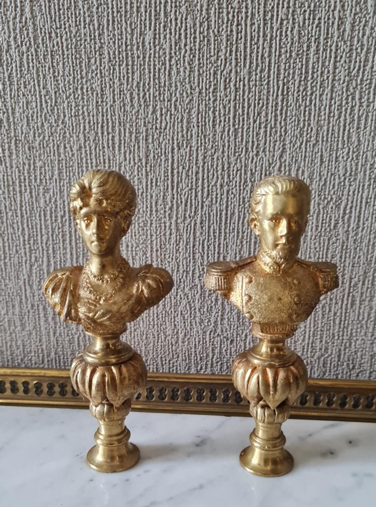 Antiek miniatuur borstbeelden brons, Antiek en Kunst, Ophalen of Verzenden, Brons