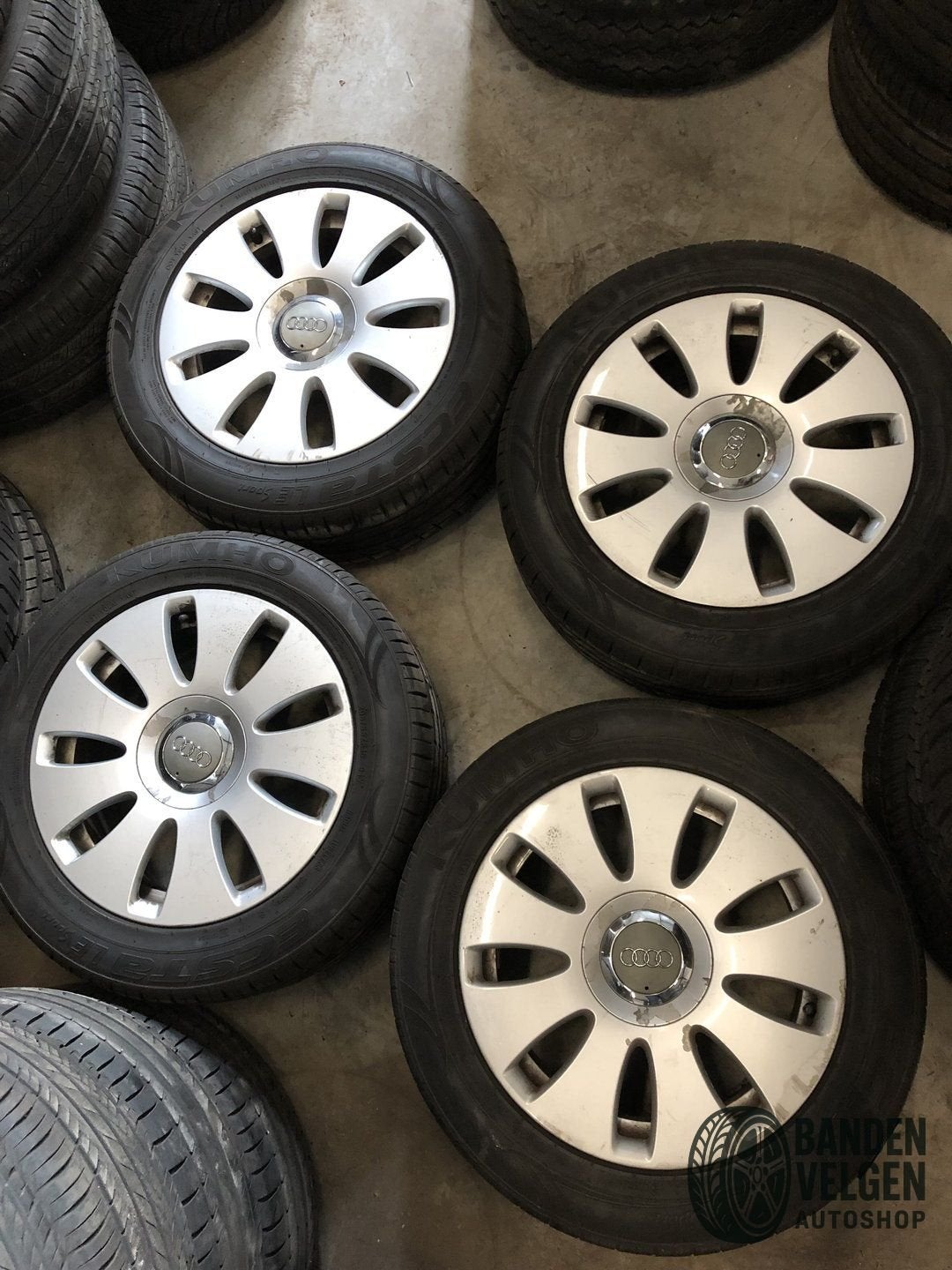 205-55-16 91Y Audi A4 Seat Skoda Zomerbanden set 5 x 112 NG, Auto-onderdelen, Banden en Velgen, Gebruikt, -, Banden en Velgen