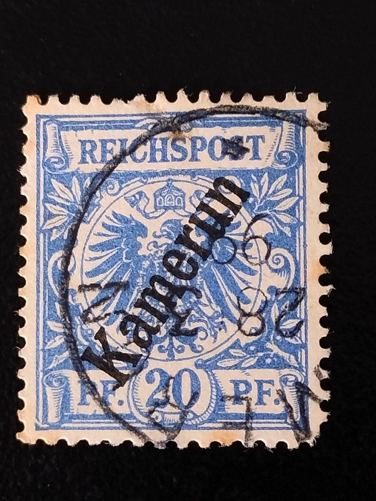 Cameroun allemand 1897 - aigle, oiseaux, surchargé "Kamerun", Timbres & Monnaies, Timbres | Afrique, Envoi, Autres pays, Affranchi