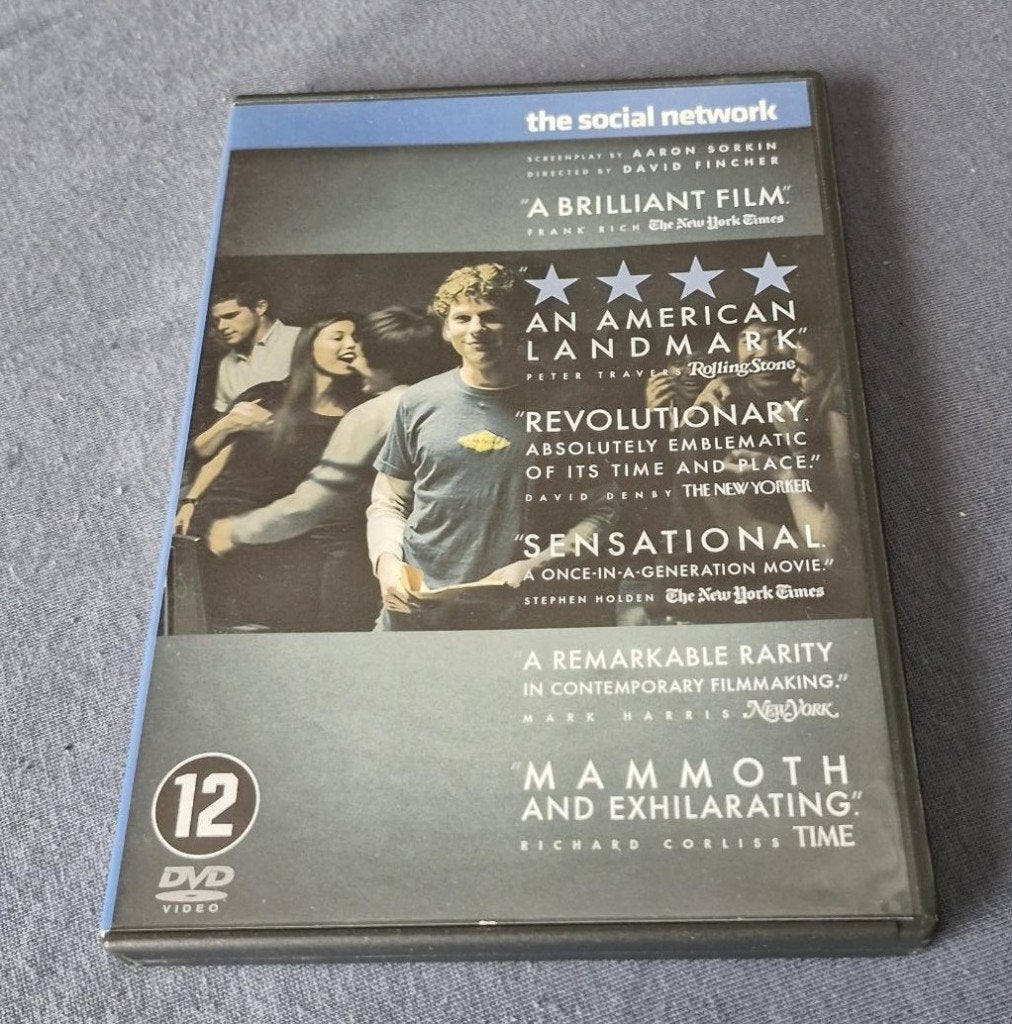 DVD - The Social Network - Timberlake/Sorking/Fincher, À partir de 12 ans, Envoi, Comme neuf