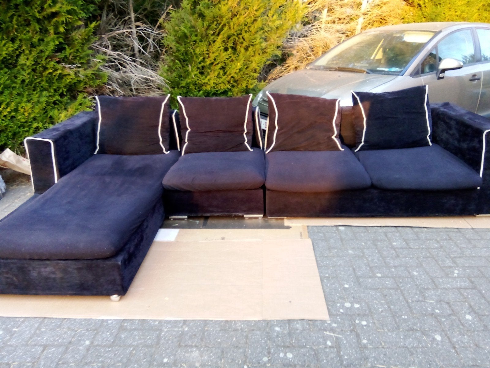Hoeksalon Zwart of beige, Enlèvement