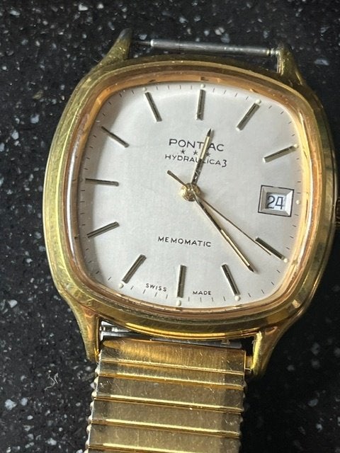 Pontiac Memomatic, Bijoux, Sacs & Beauté, Montres | Anciennes | Antiquités, Montre-bracelet, Autres marques, Enlèvement ou Envoi