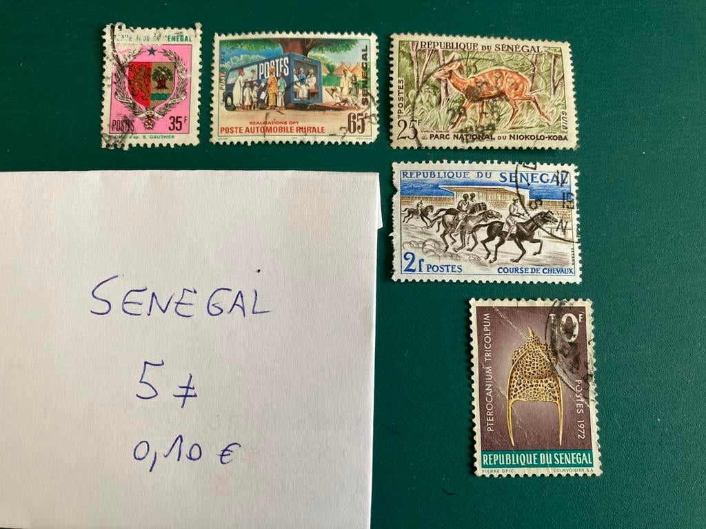 Lot postzegels Senegal, Ophalen of Verzenden, Gestempeld