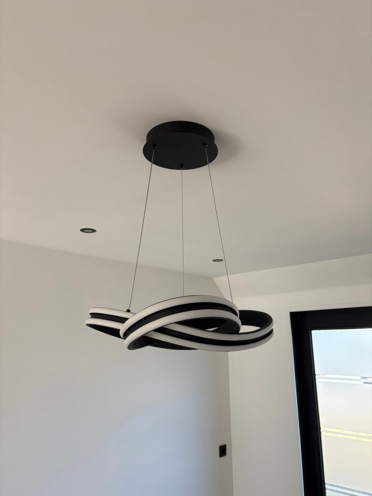 Lampe suspendue CORREDERA EGLO - Noir/Blanc - 5100 lumens, Comme neuf, Enlèvement, Eglo, Blanc