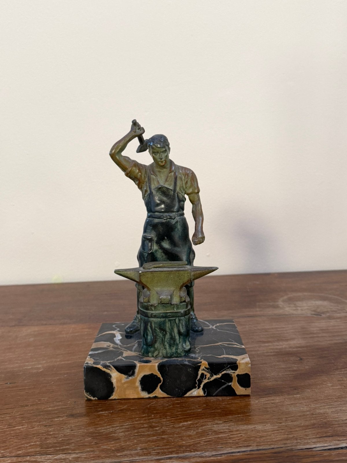 Prachtig Art Deco Beeld Smid, Antiek en Kunst, Ophalen