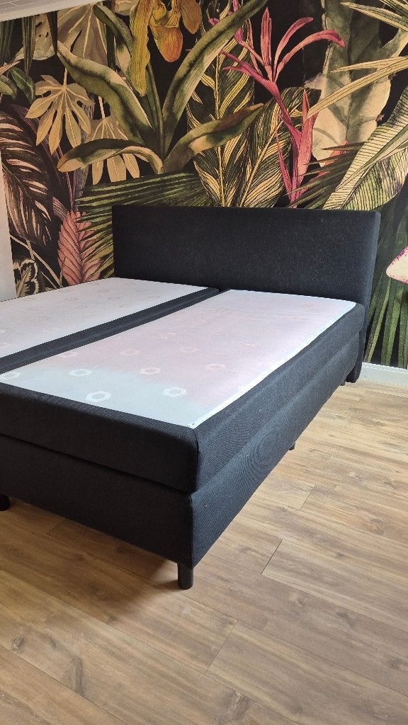 Boxspring 180x200, Ophalen, Gebruikt, Zwart, Modern strak