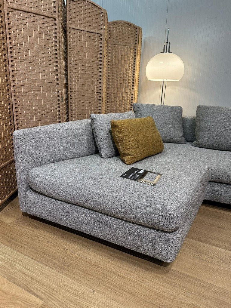 TBE Minotti Granville canapé d’angle + garantie – PN 30.000€, 150 cm ou plus, Quatre personnes ou plus, Comme neuf, Tissus