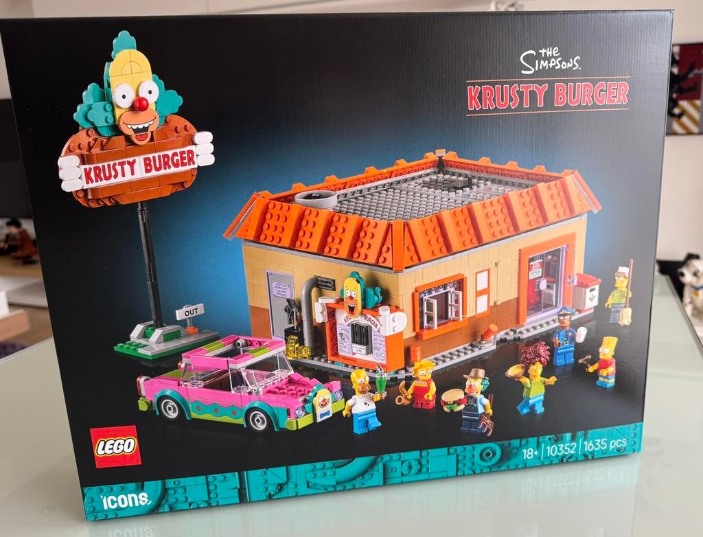 Lego Icons The Simpsons Krusty Burger 10352 (verzegeld), Kinderen en Baby's, Speelgoed | Duplo en Lego, Nieuw, Lego, Icons, Ophalen of Verzenden