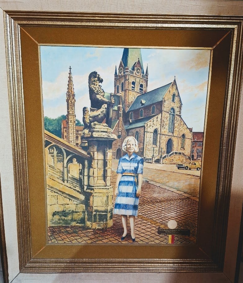 Schilderij Agnes De Munter  Burgm Geraardsb. 1977-1994, Antiek en Kunst, Kunst | Schilderijen | Klassiek, Ophalen of Verzenden