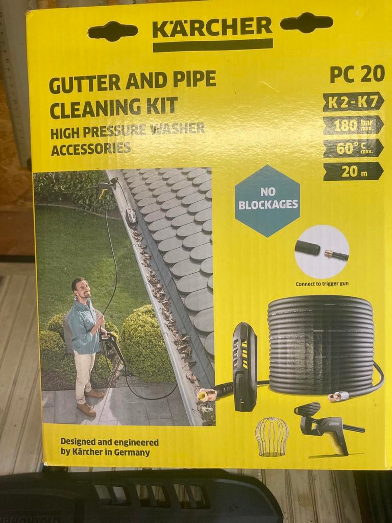 Kärcher riool en dakgootset, Tuin en Terras, Hogedrukreinigers, Ophalen of Verzenden, Zo goed als nieuw