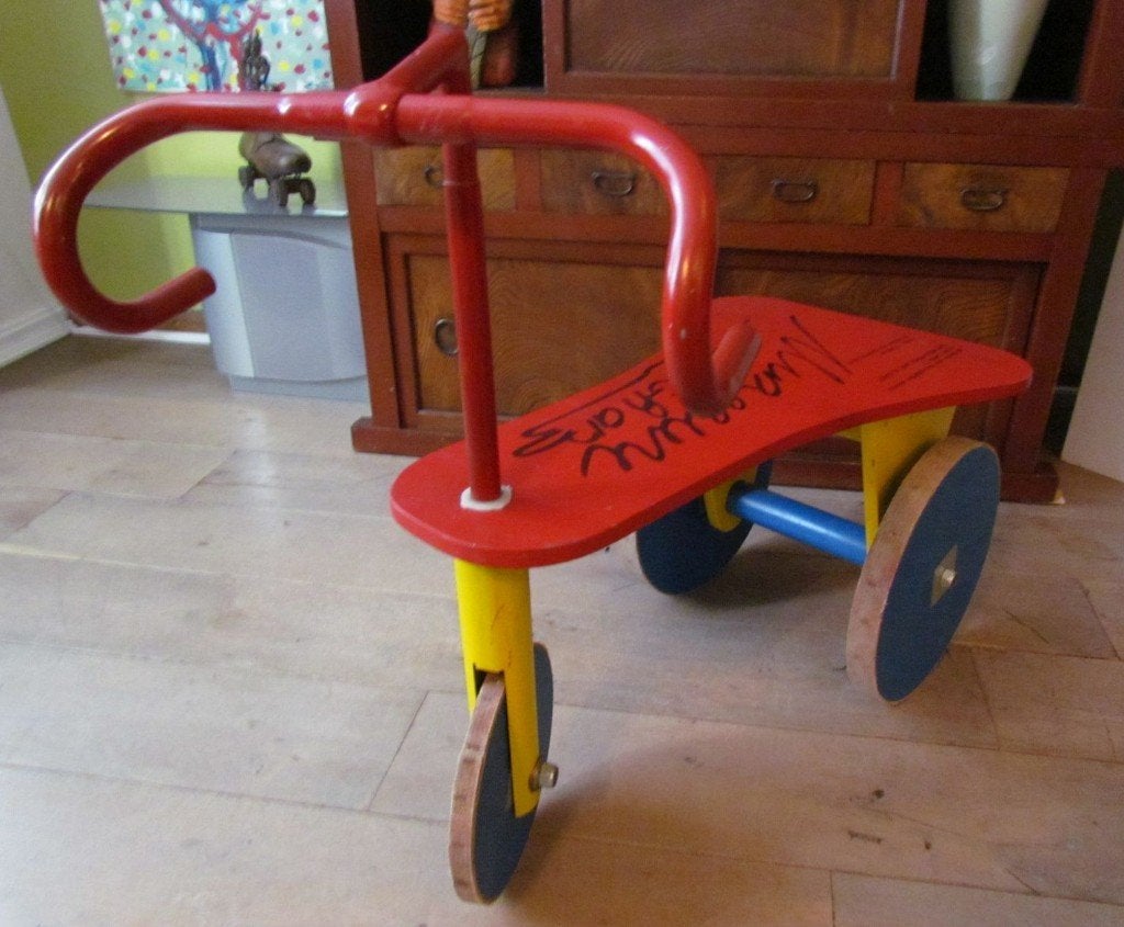 ARTISTIEK FIETSJE MET HANDTEKENING JOHAN MUSEEUW, Ophalen, Zo goed als nieuw, Overige typen
