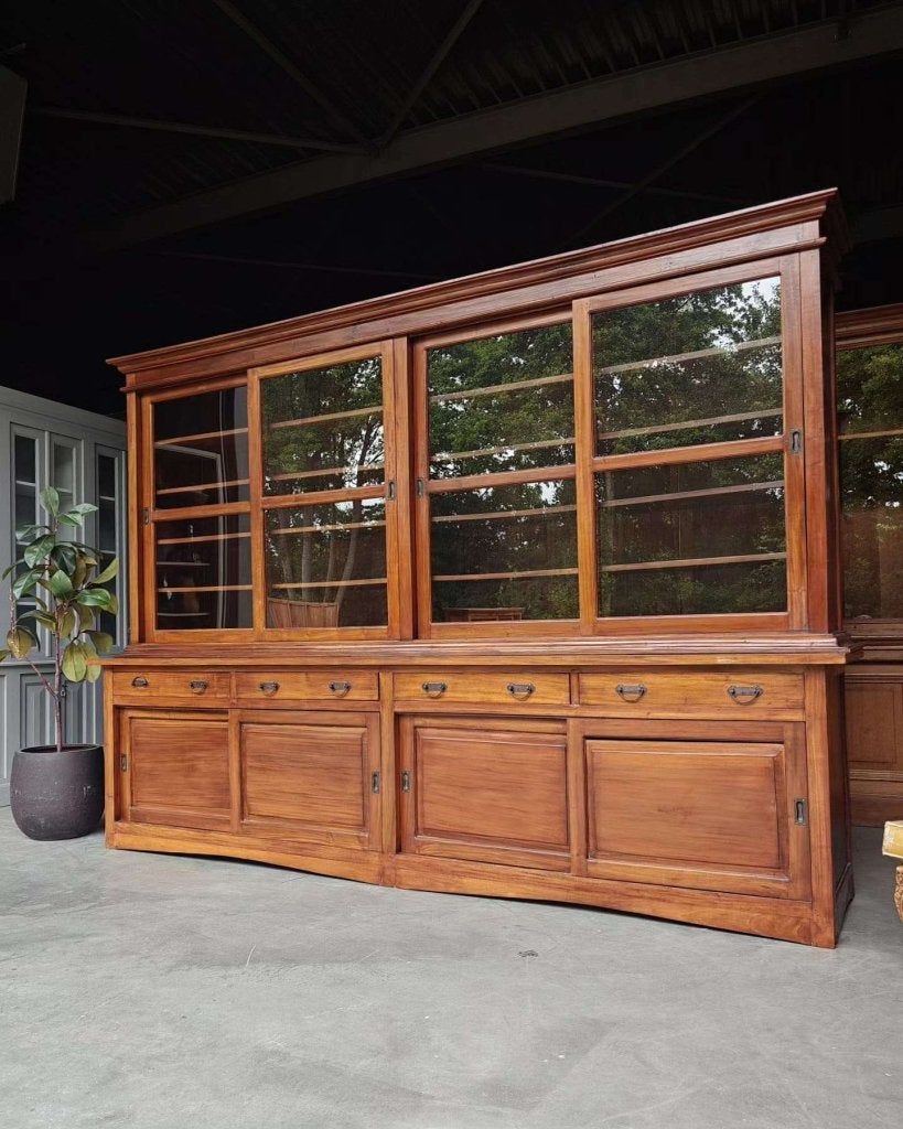 Prachtige antieke winkelkast | 300cm brede buffetkast #0028, Enlèvement ou Envoi