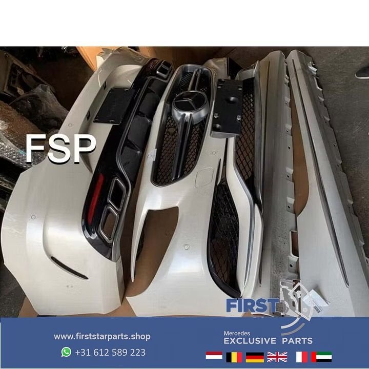 W217 Origineel S63 AMG bumper set mercedes S Klasse zwart wi, Auto-onderdelen, Gebruikt, -, Ophalen of Verzenden, Bumper