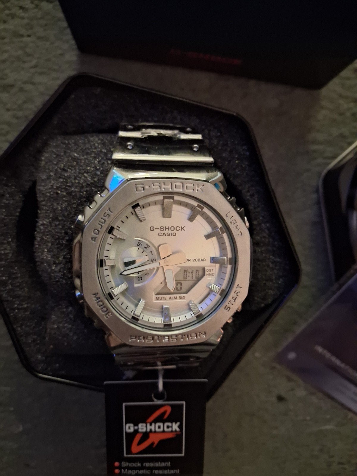 Nouvelle montre numérique analogique Casio G-Shock G-Steel p, Casio, Enlèvement ou Envoi, Acier, Acier