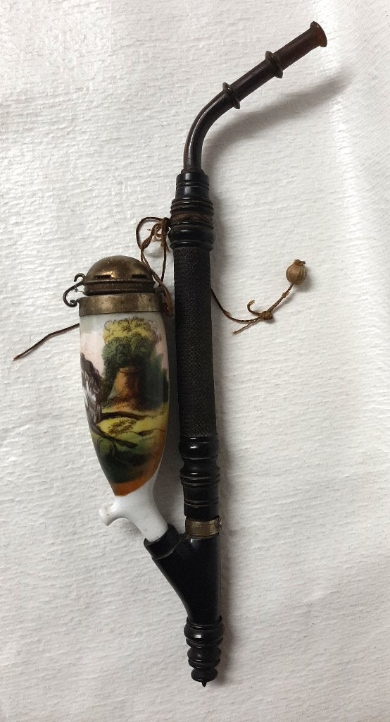 Ancienne pipe à tabac foyer en porcelaine (cheval), Enlèvement ou Envoi, Utilisé, Autres types