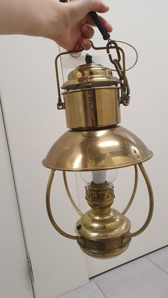 Antieke hanglamp Kosmos Brenner elektrisch, Ophalen, Zo goed als nieuw, Overige materialen, Maritiem