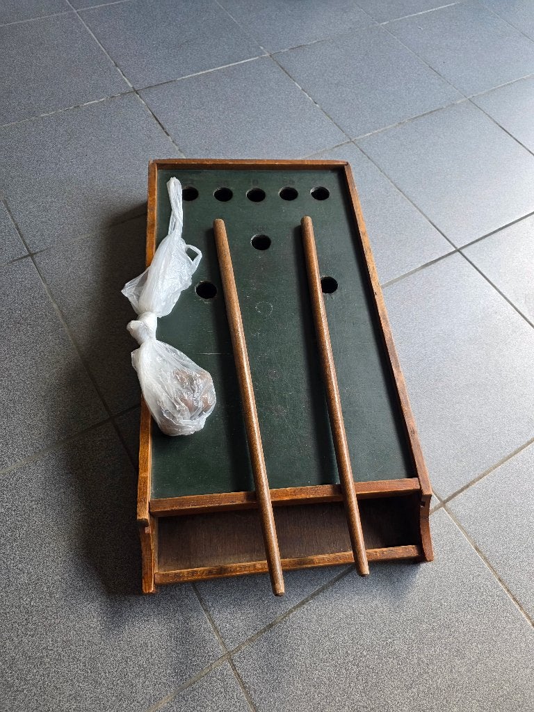 Vintage cafespel pitjesbak sjoelbak snooker, Enlèvement ou Envoi