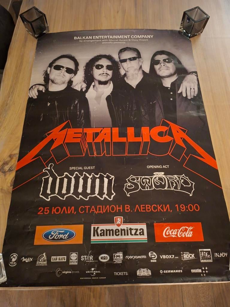 Metallica Sofia 2008 Poster, Ophalen of Verzenden