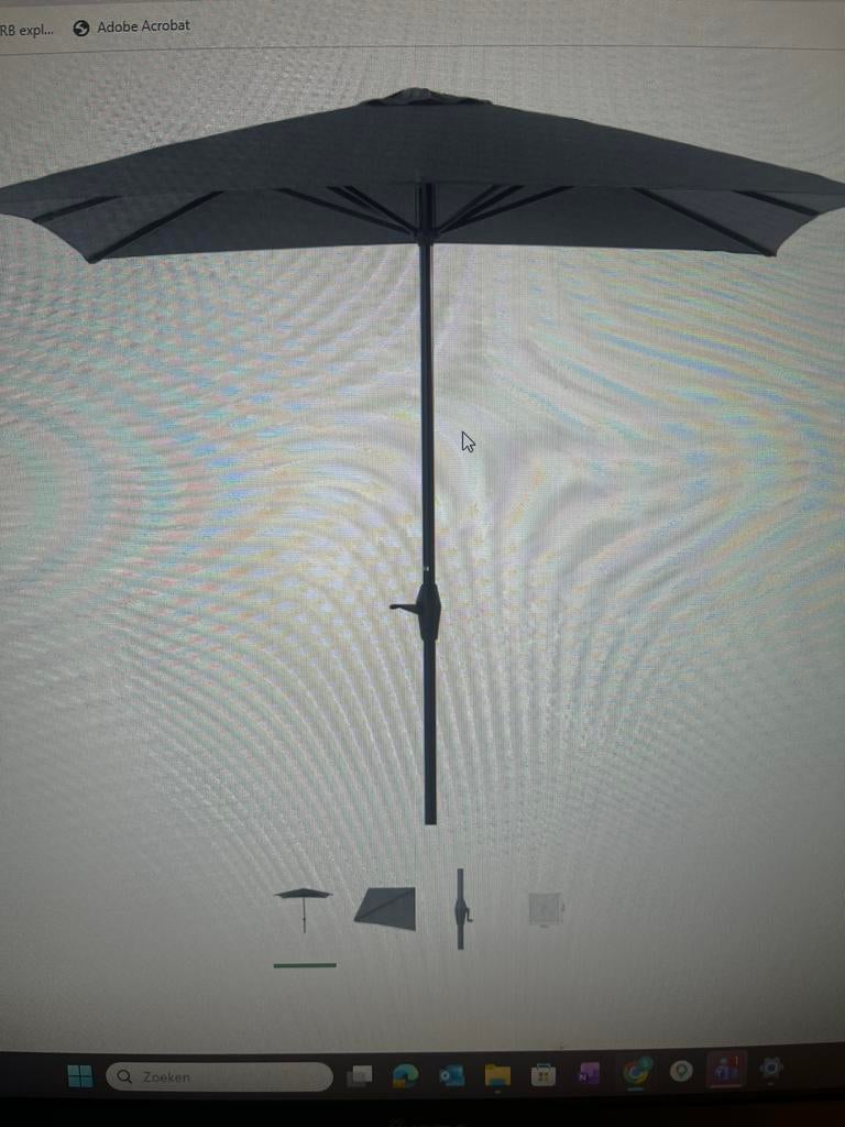 Parasol gloednieuw, Tuin en Terras, Ophalen, Nieuw