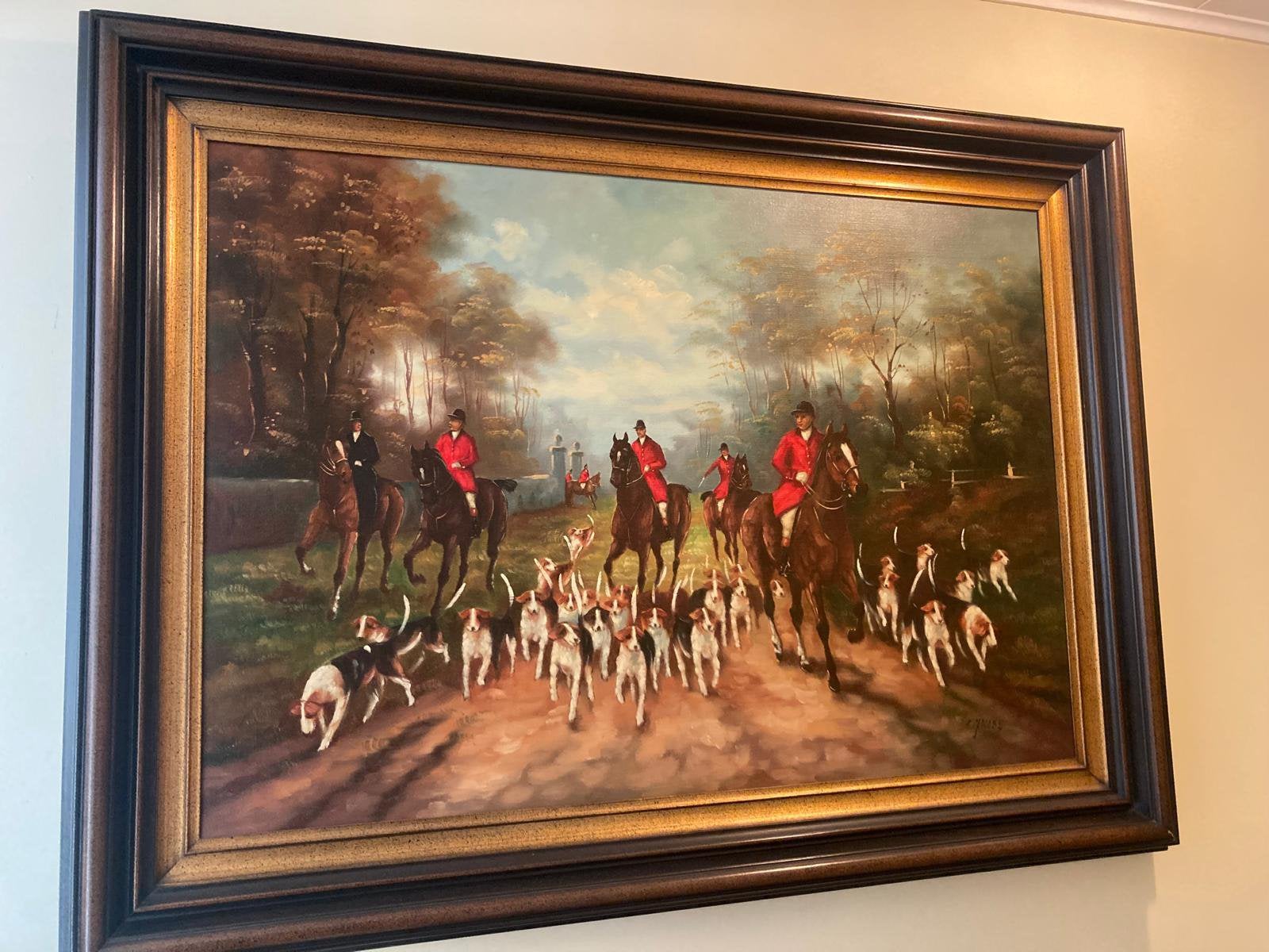 Schilderijen met naam, Enlèvement, Signé, Paysage, Toile