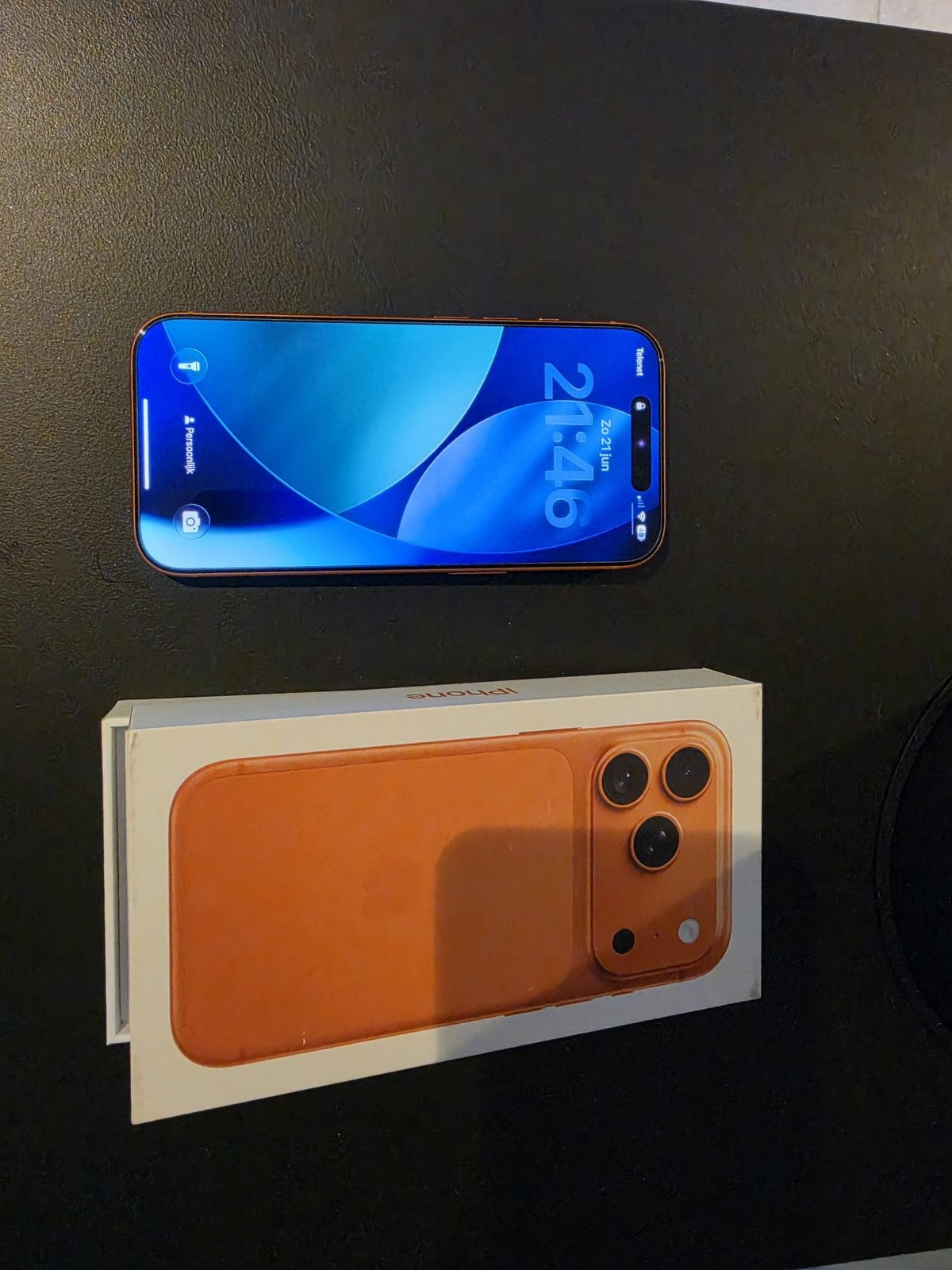 Iphone 17 pro orange 256gb, Zo goed als nieuw, Ophalen, 256 GB, 100 %