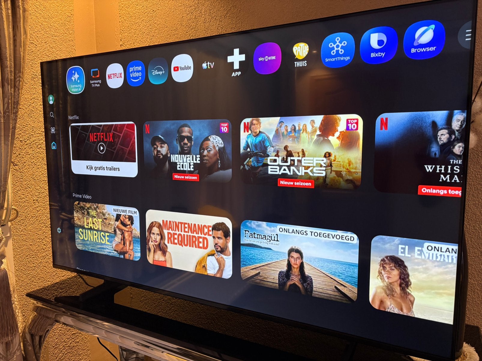 Samsung smart tv 4k uhd 55 inch met garantie, Comme neuf, Enlèvement, Samsung, 4k (UHD)