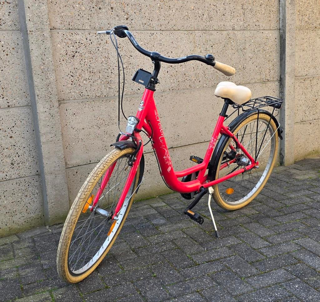 vélo Crown rose pour femme/vélo pour fille — Shimano Nexus 3, Enlèvement, Utilisé, Frein sur jante, Vitesses