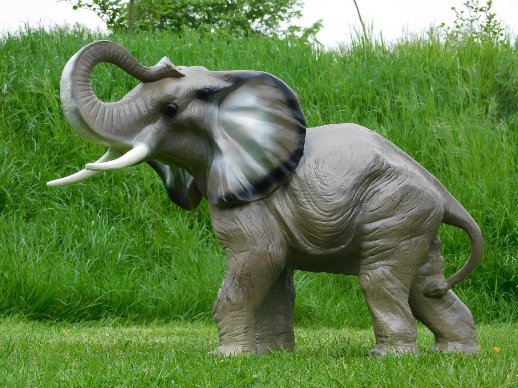 tuinbeeld van een olifant, Tuin en Terras, Tuinbeelden, Nieuw, Dierenbeeld, Kunststof, Ophalen of Verzenden