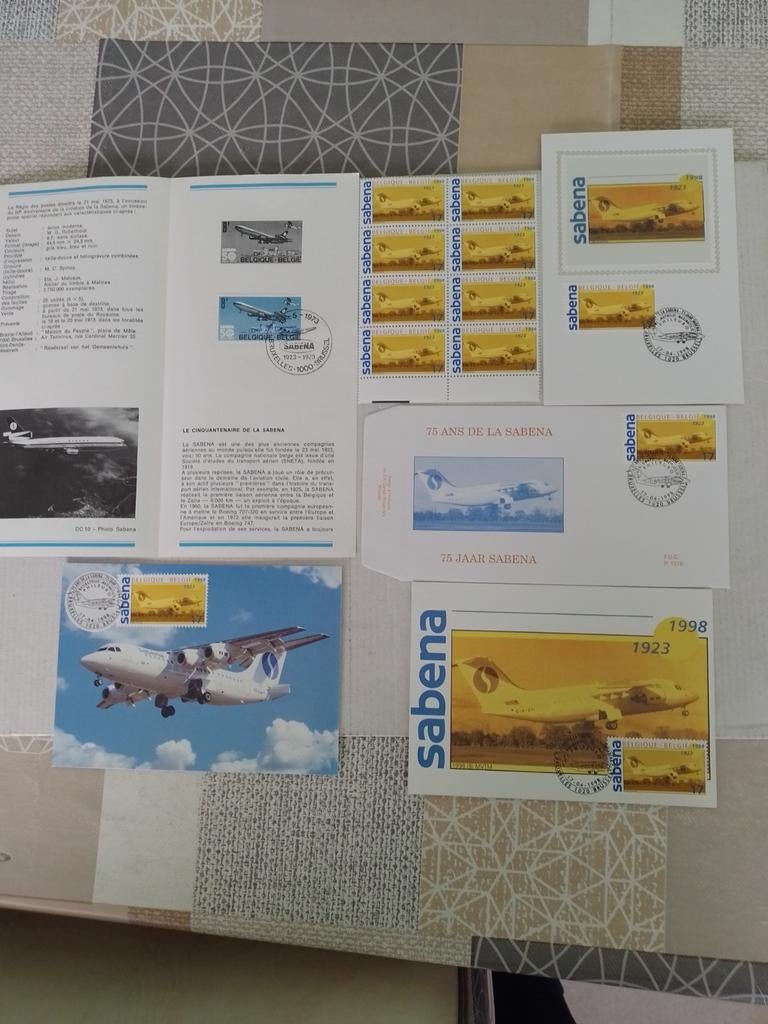 Timbres Sabena, Collections, Souvenirs Sabena, Enlèvement ou Envoi