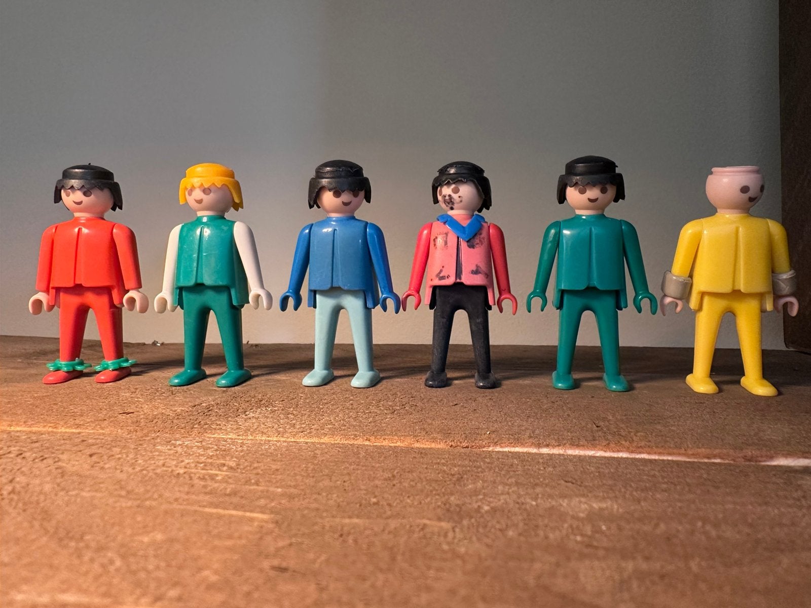 Six figurines Playmobil vintage de 1974, Enlèvement ou Envoi, Utilisé, Pièces détachées, Figurines