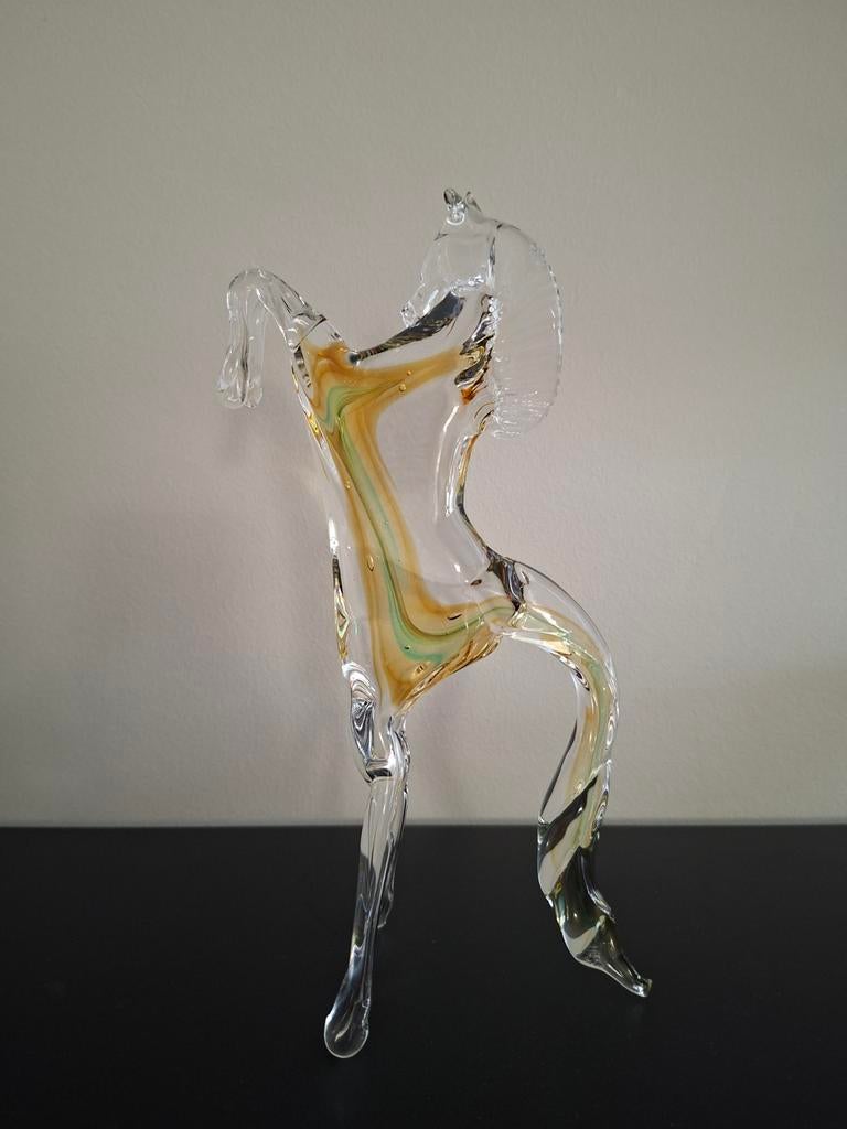 Cheval en verre de Murano - vintage - Italie, Enlèvement ou Envoi