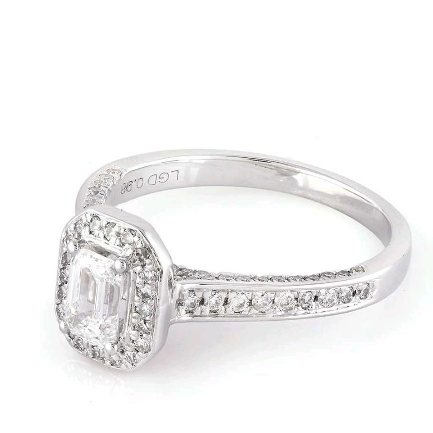 Witgouden ring met diamanten, Handtassen en Accessoires, Ringen, Wit, Goud, Ophalen of Verzenden