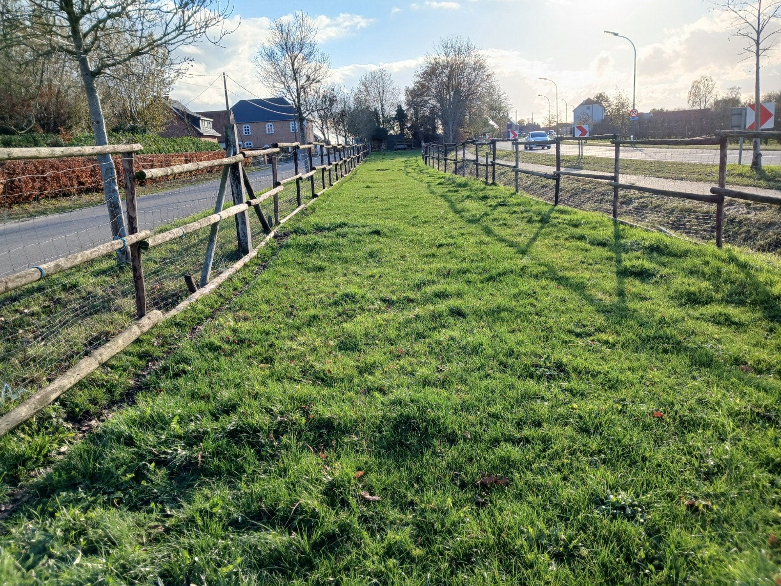 Weide met schuilhok en regenopvang