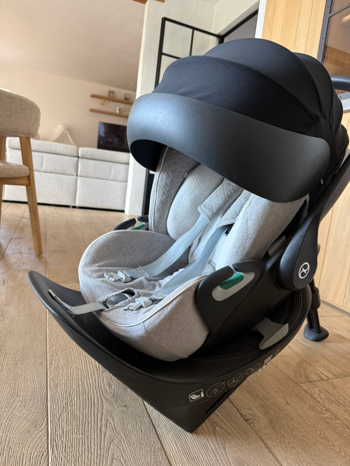 Cybex Cloud Z2 i-Size + Base Z2 – Deep Black, Kinderen en Baby's, Ophalen, Zo goed als nieuw, Zijbescherming, Isofix