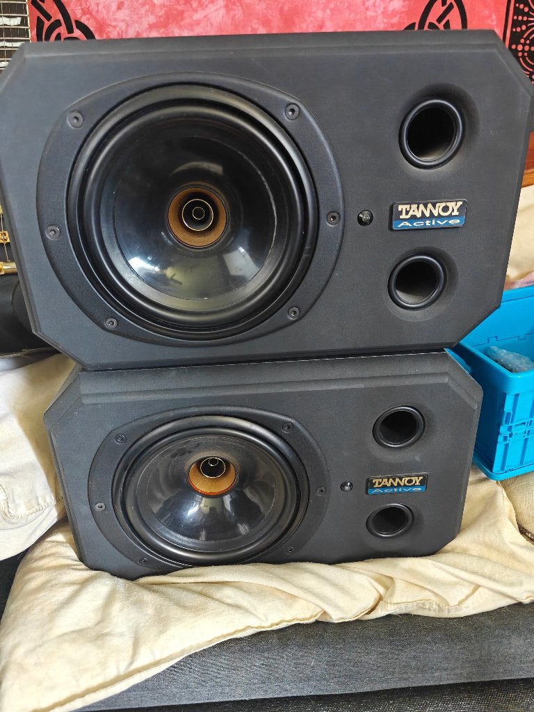 Tannoy 600a pair Active Studio Monitors, Studiomonitor, Gebruikt, 60 tot 120 watt, Basreflex