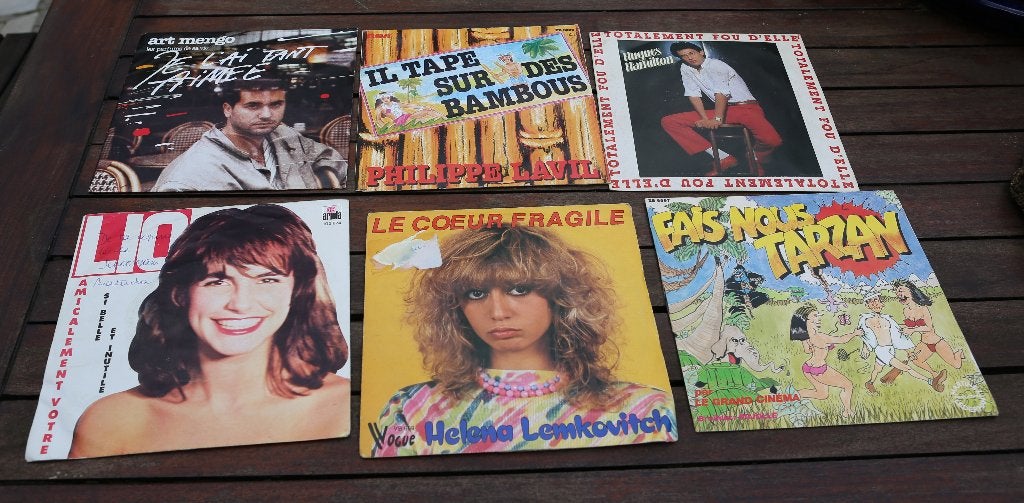 45 tours - lot de 6 pièces - chanson FR, Cd's en Dvd's, Vinyl | Overige Vinyl, Ophalen of Verzenden